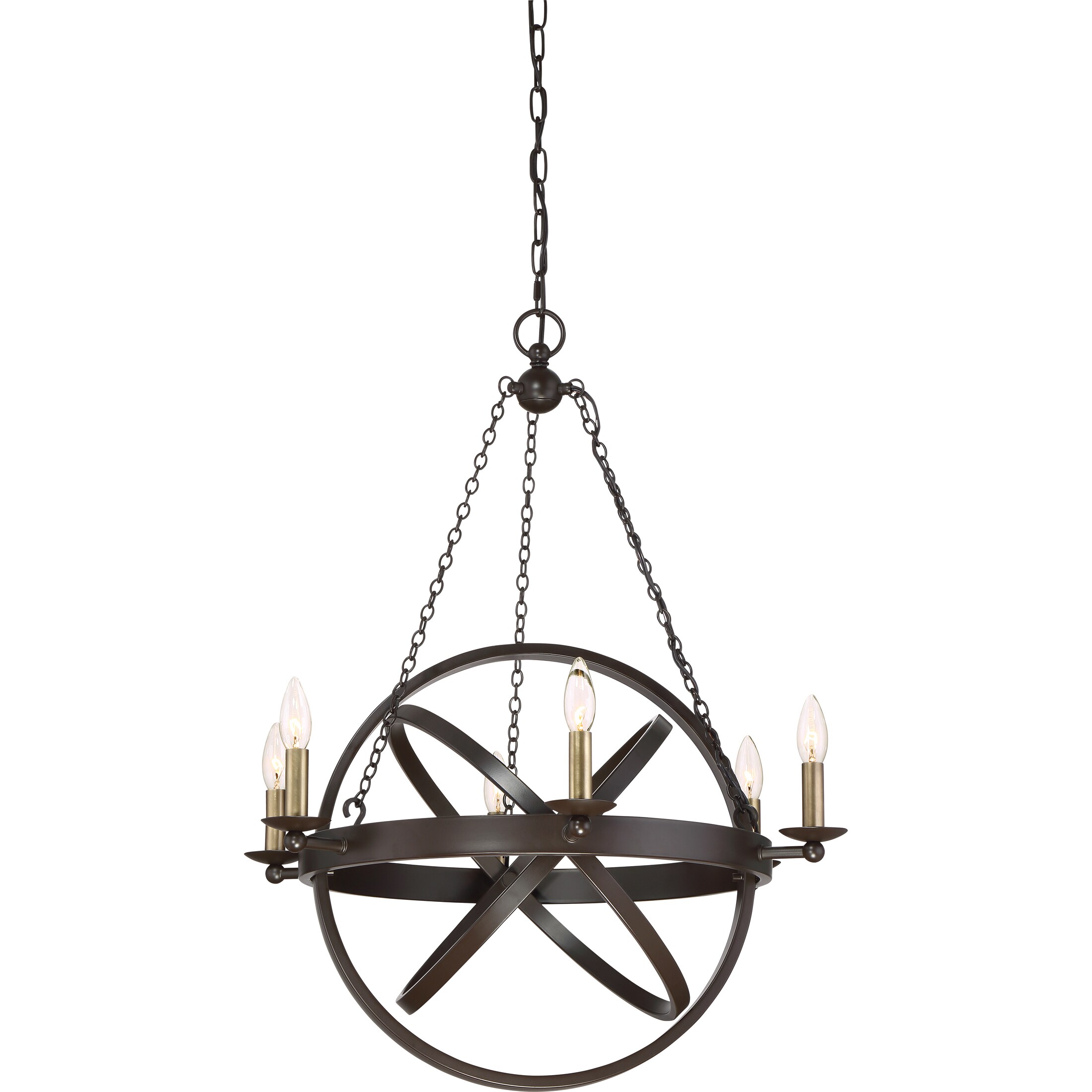 Quoize Eons Western Bronze Finish 6-light Chandelier (Large) - Chandeliers For Bedrooms by Overstock.com