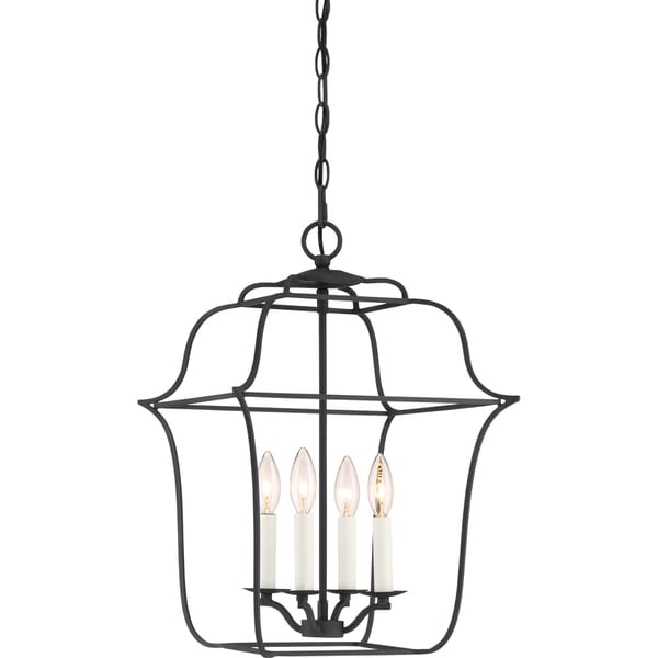 Quoize Gallery Black Steel 4 Light Cage Chandelier Free Quoize Gallery Black Steel 4 Light Cage Chandelier