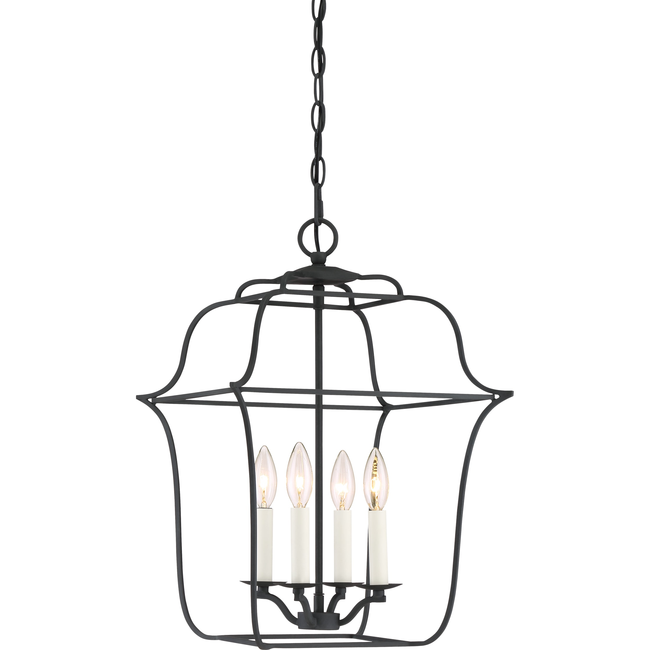 Quoize Gallery Black Steel 4-light Cage Chandelier (Extra Large) - Chandeliers For Bedrooms by Overstock.com