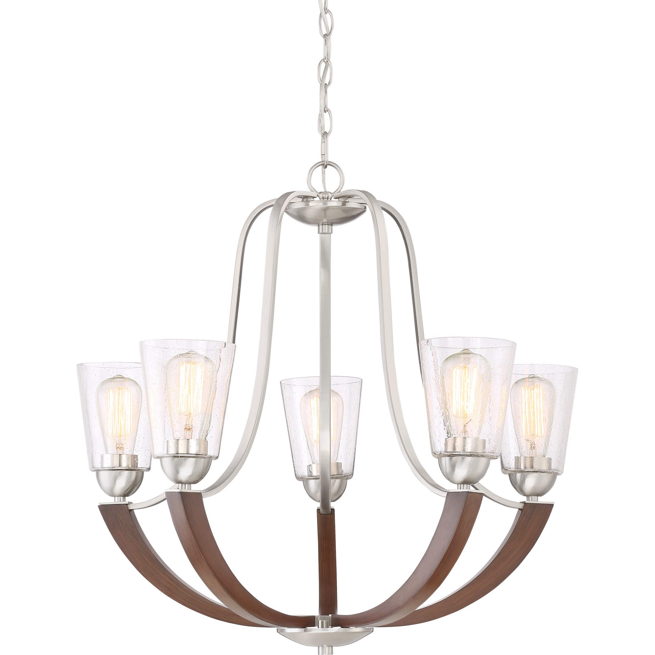 Quoizel Holbeck Brushed Nickel 5-light Chandelier (Large) - Chandeliers For Bedrooms by Overstock.com
