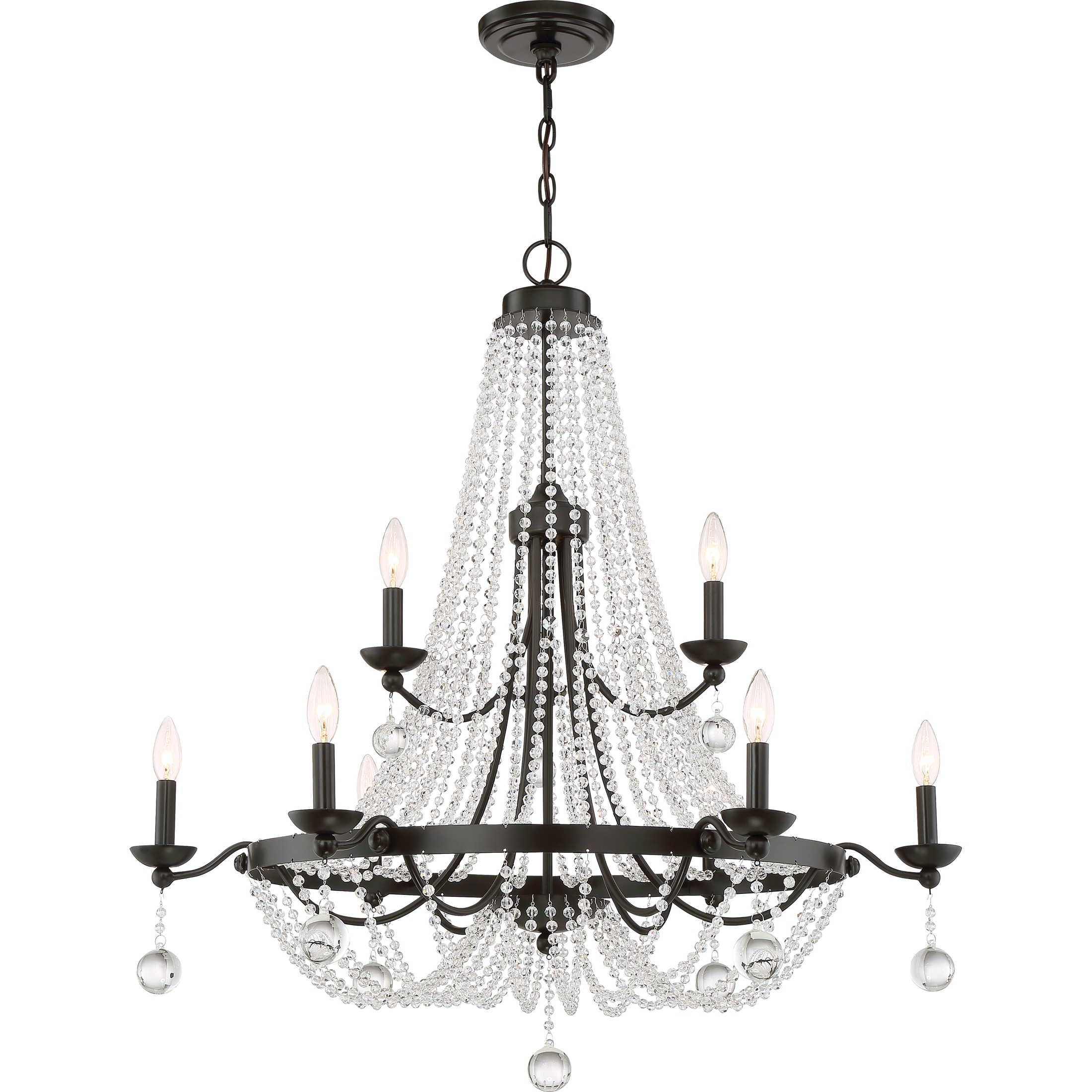Quoize Livery Western Bronze 9-light 2-tier Chandelier (Large) - Chandeliers For Bedrooms by Overstock.com