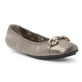 me too silver ballet flats
