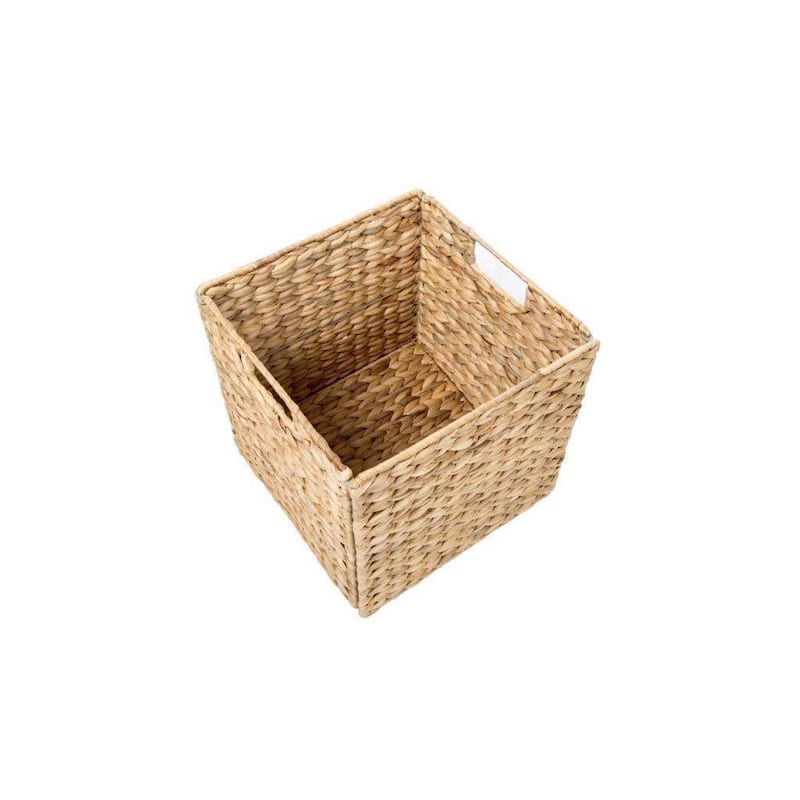 Trademark Innovations Beige Wicker 12-inch Foldable Storage Basket