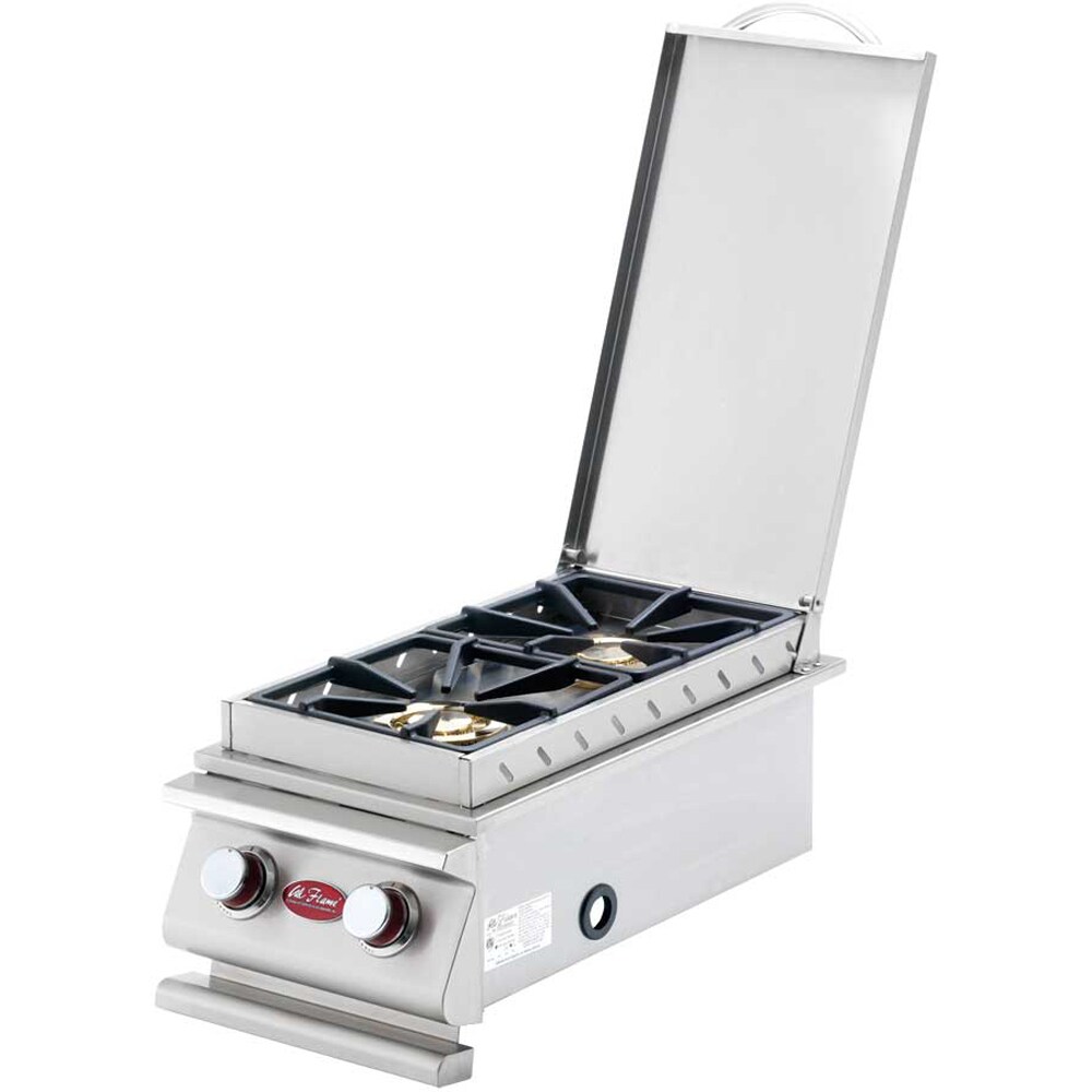 Shop Cal Flame Deluxe Double Side Burner Propane W Natural Gas