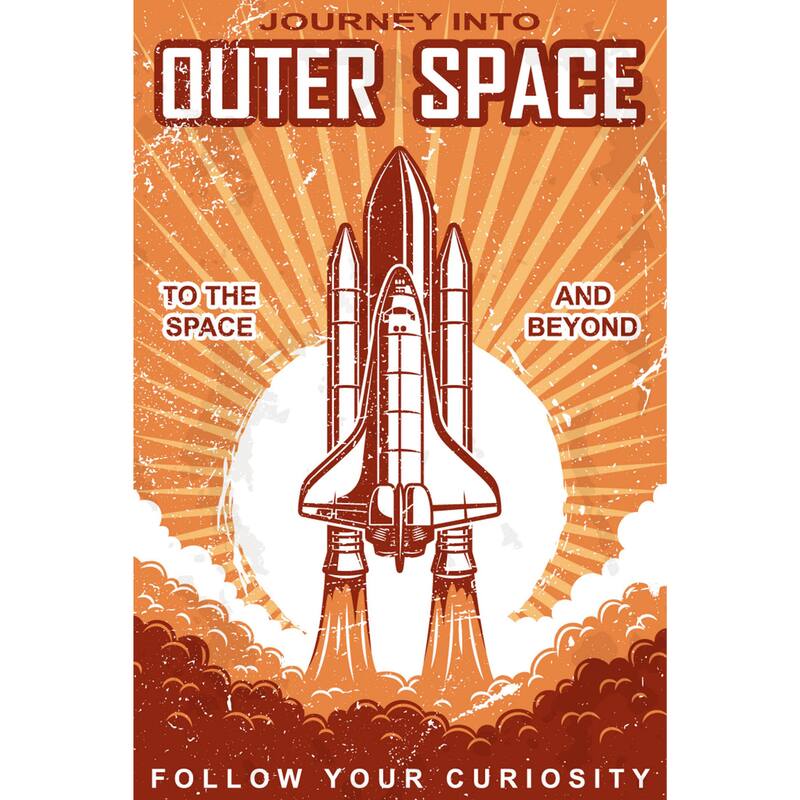 Marmont Hill - 'Outer Space' Painting Print on Wrapped Canvas - Multi-Color