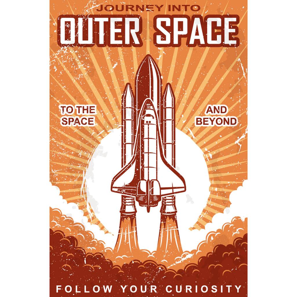 Marmont Hill - 'Outer Space' Painting Print on Wrapped Canvas - Multi-Color