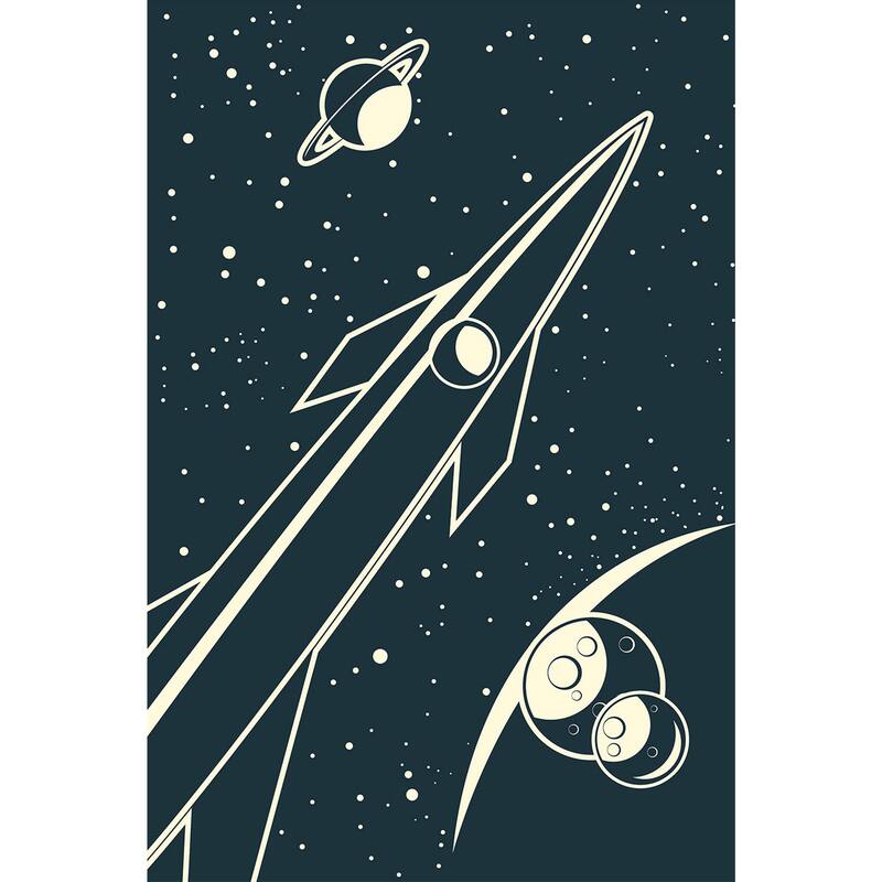 Marmont Hill - 'Deep Space' Painting Print on Wrapped Canvas - Black