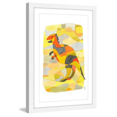 Marmont Hill - 'Dinosaur 1' by Yolanta Gawlik Framed Painting Print