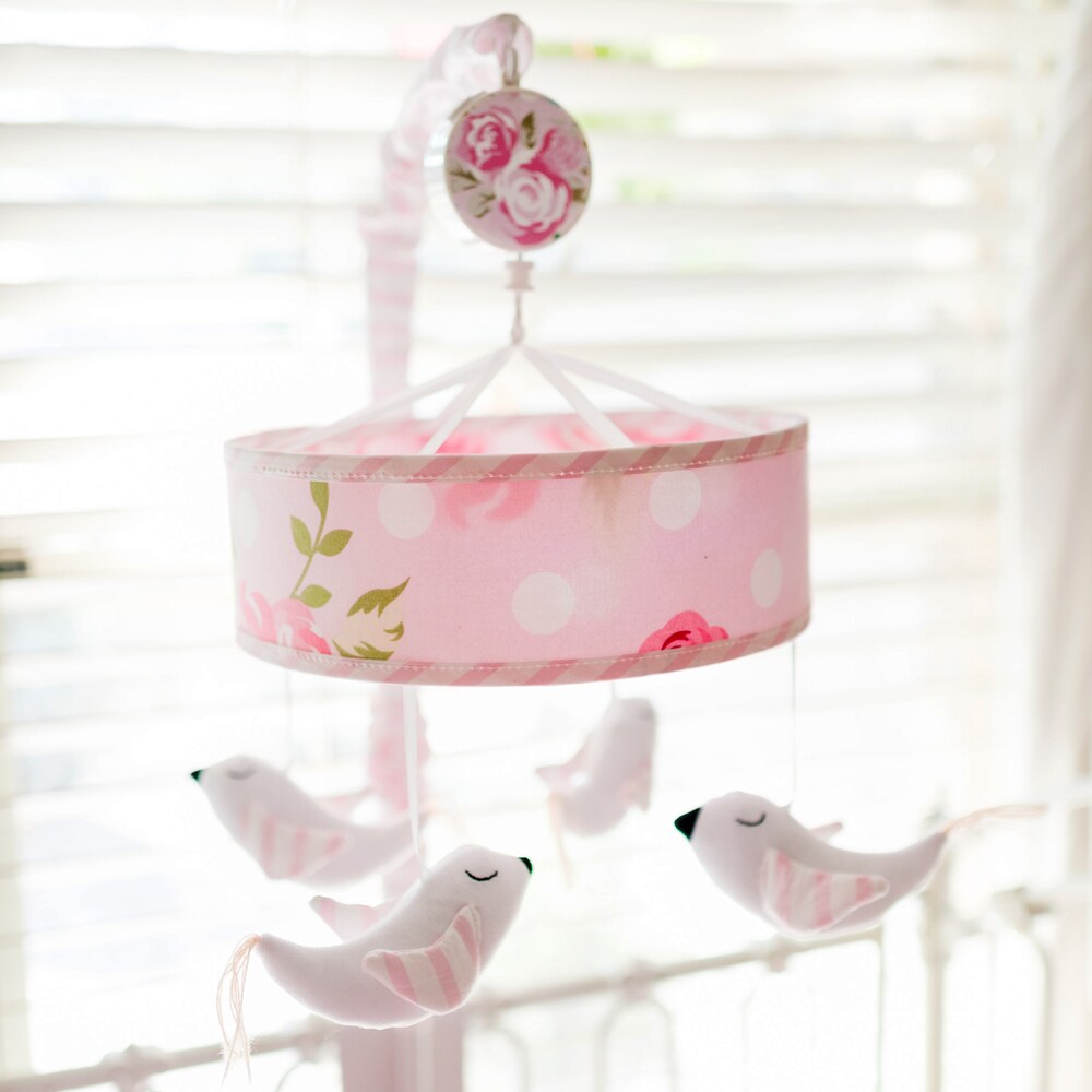pink nursery mobile