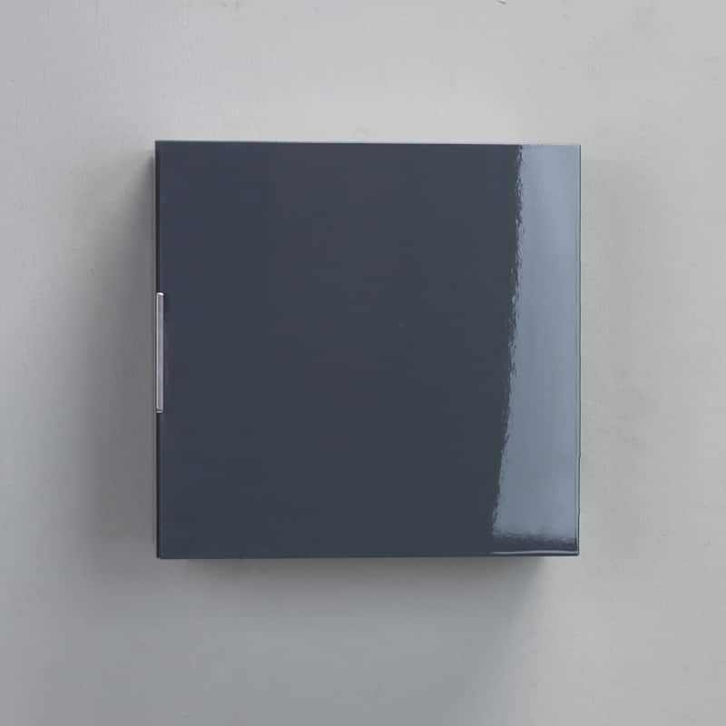 Eviva Libra 14"W x 7"D x 14"H Gray Wall-Mounted Linen Cabinet