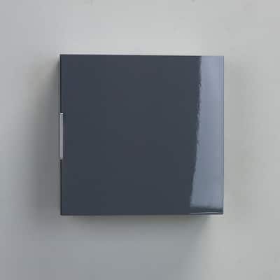 Eviva Libra 14"W x 7"D x 14"H Gray Wall-Mounted Linen Cabinet