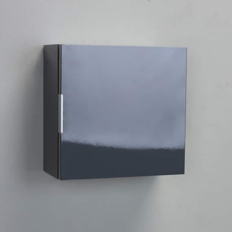 Eviva Libra 14"W x 7"D x 14"H Gray Wall-Mounted Linen Cabinet