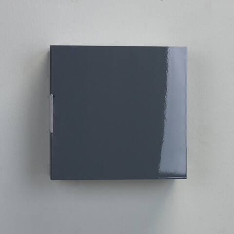 Eviva Libra Modern Grey Wood 14-inch Wall-mount Side Cabinet Storage Unit