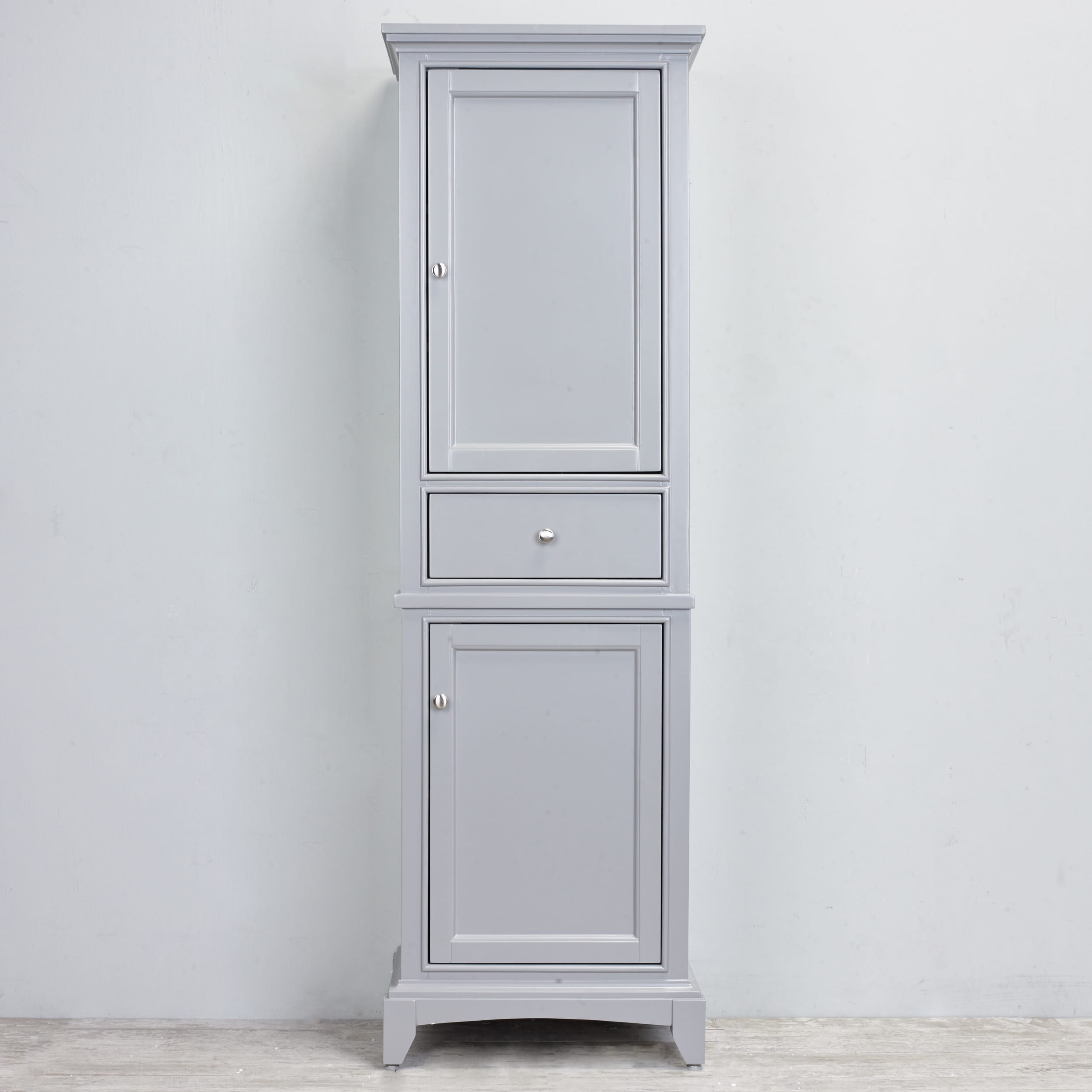 Shop Eviva Elite Stamford Grey Wood 24 Inch Linen Cabinet On