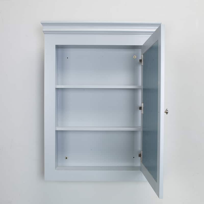 Eviva New York Grey Wood 24-inch Wall Mount Medicine Cabinet