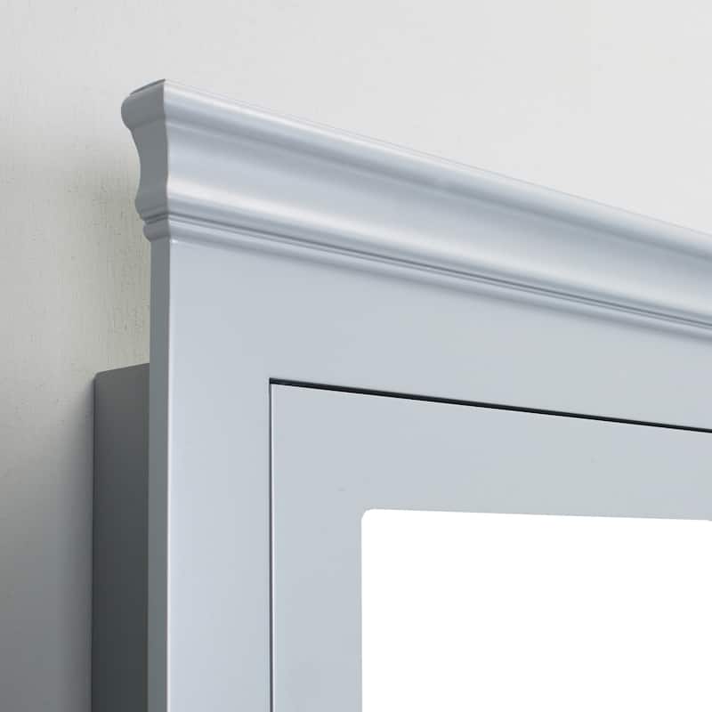Eviva New York Grey Wood 24-inch Wall Mount Medicine Cabinet
