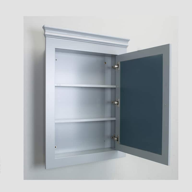 Eviva New York Grey Wood 24-inch Wall Mount Medicine Cabinet