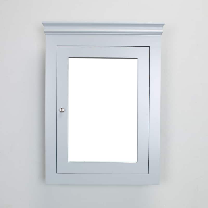 Eviva New York Grey Wood 24-inch Wall Mount Medicine Cabinet