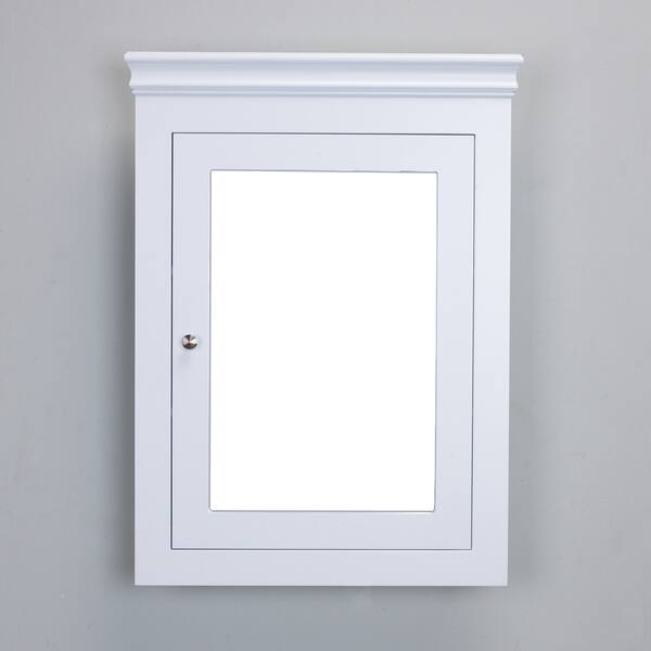 Shop Eviva New York White 24 Inch Wall Mount Medicine Cabinet