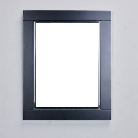 Eviva Aberdeen 24-inch Espresso Framed Bathroom Wall Mirror