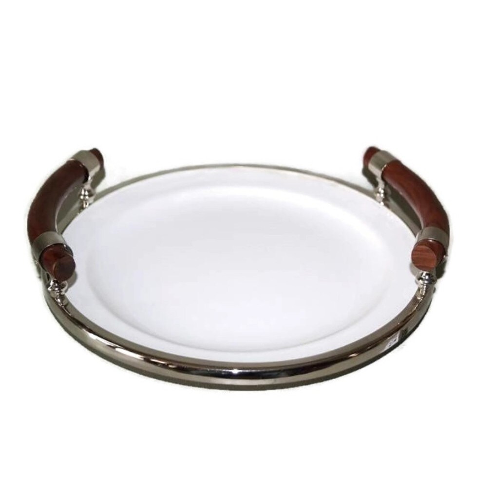 white ceramic tray with handles