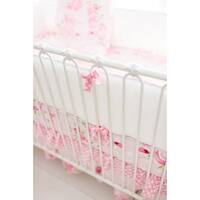 My Baby Sam Girls Rosebud Lane Multicolor Cotton Crib Bumper
