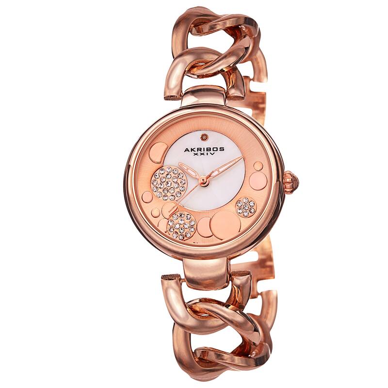 Akribos XXIV Women's Diamond Crystal Triple Watch Set