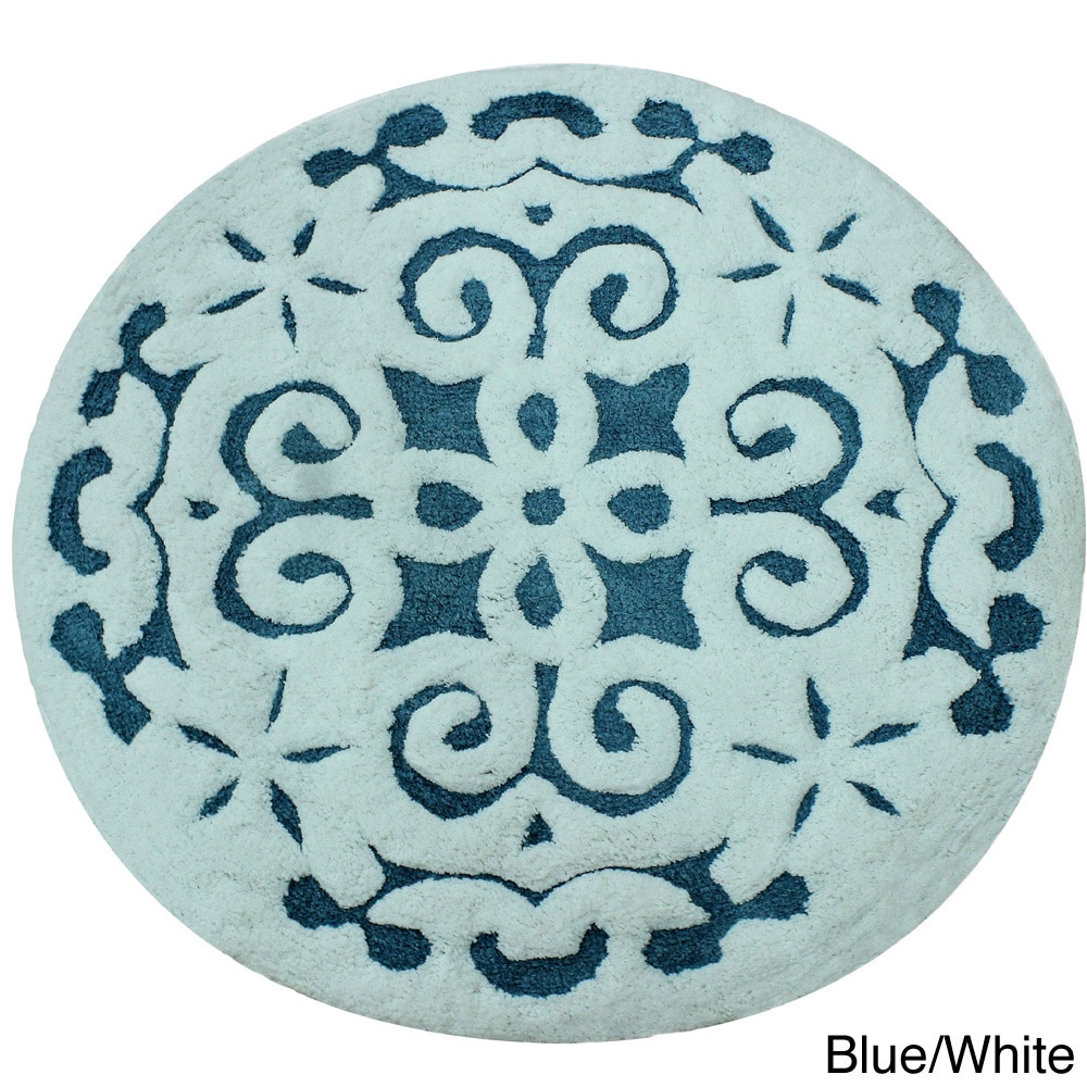 round white bath rug