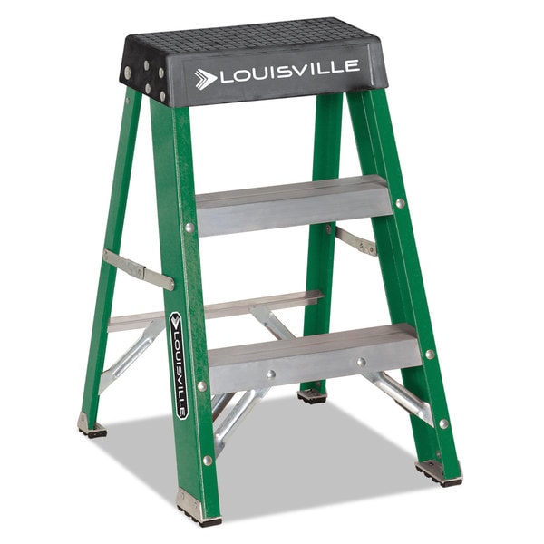 Shop Louisville #624 Folding Fiberglass Locking 2-Step