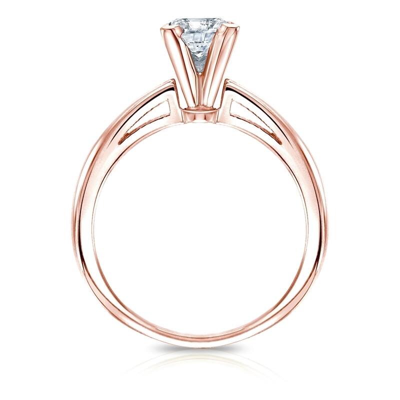 Auriya 14k Gold GIA Certified 1.50-Carat TW Princess-Cut Solitaire Diamond Engagement Ring