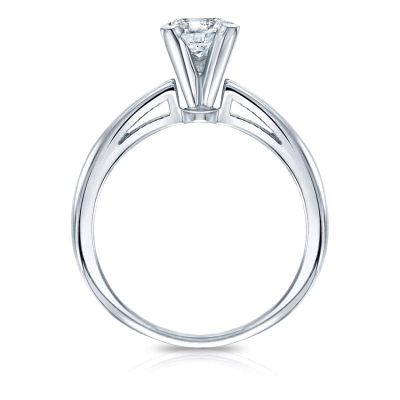 Auriya 14k Gold GIA Certified 1.75-Carat TW Princess-Cut Solitaire Diamond Engagement Ring