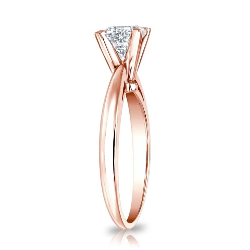 Auriya 14k Gold GIA Certified 1.75-Carat TW Princess-Cut Solitaire Diamond Engagement Ring