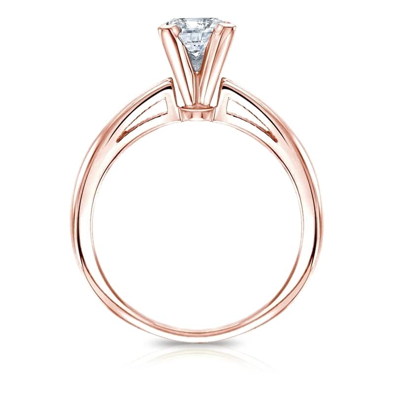 Auriya 14k Gold GIA Certified 1.75-Carat TW Princess-Cut Solitaire Diamond Engagement Ring