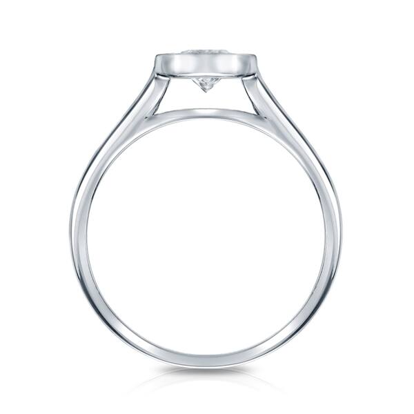 Auriya 14k Gold GIA Certified 1.75ct TDW Solitaire Bezel Set Diamond Engagement Ring
