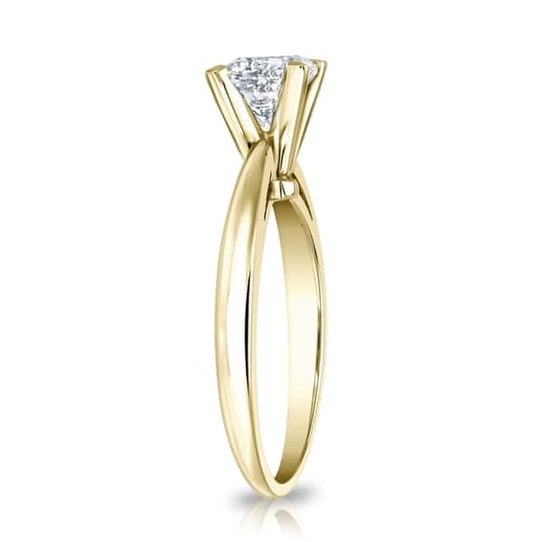 Auriya 2ctw Princess-Cut Solitaire Diamond Engagement Ring 14k Gold GIA Certified