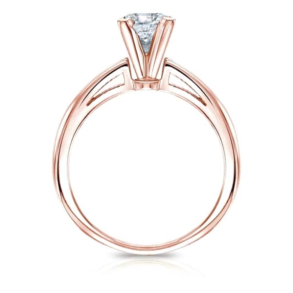 Auriya 2ctw Princess-Cut Solitaire Diamond Engagement Ring 14k Gold GIA Certified