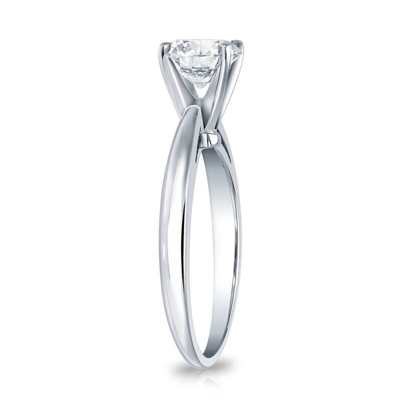 Auriya Platinum 2 1/4ctw Round Solitaire Diamond Engagement Ring GIA Certified