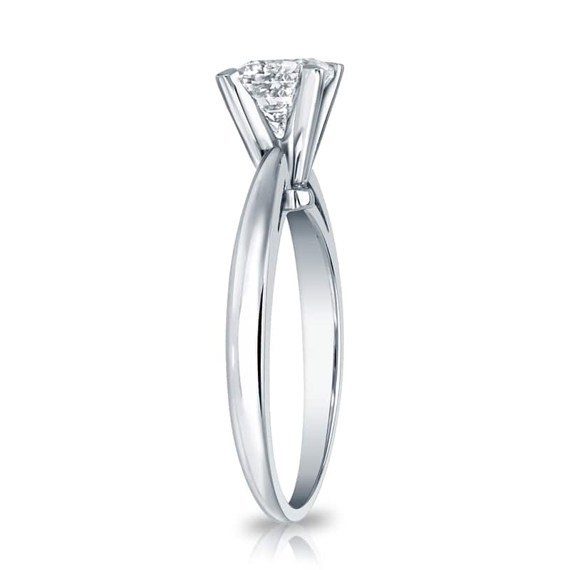 Auriya 1 3/4ctw Princess-Cut Solitaire Diamond Engagement Ring 18k Gold GIA Certified