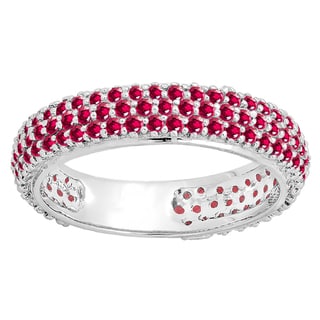 14k white gold 1 13ct round ruby pave set anniversary wedding eternity ring - Ruby Wedding Ring Sets 14k white gold 1 13ct round ruby pave set anniversary wedding eternity ring - Ruby Wedding Ring Sets