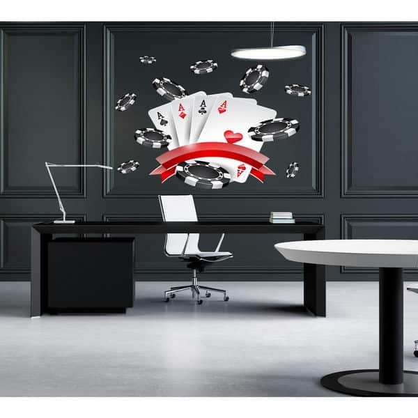 Shop Full Color Decal Poker Playing Chips Sticker Colored Poker Wall Art Decal Sticker Deckal Size 44x52 44 X 52 Overstock 13945999