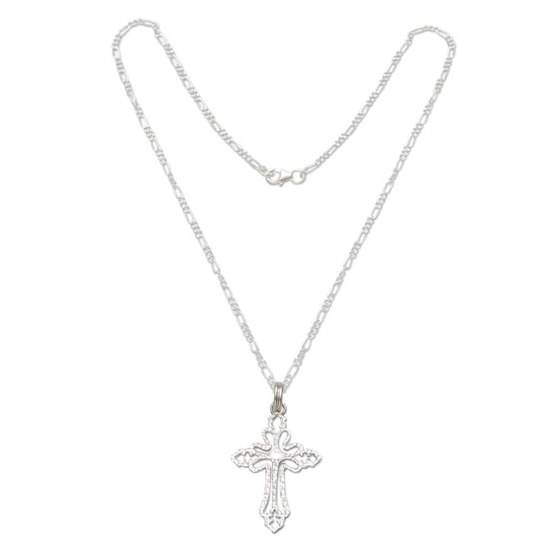 Sterling Silver Cross of Light Necklace (Peru)