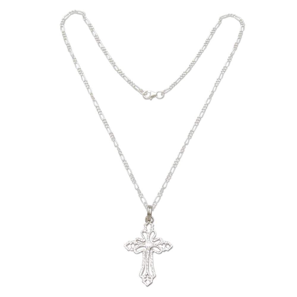 Sterling Silver Cross of Light Necklace (Peru)