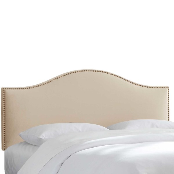 Custom Nailhead Trim Microsuede Upholstered Headboard Skyline Custom Nailhead Trim Microsuede Upholstered Headboard Skyline Furniture