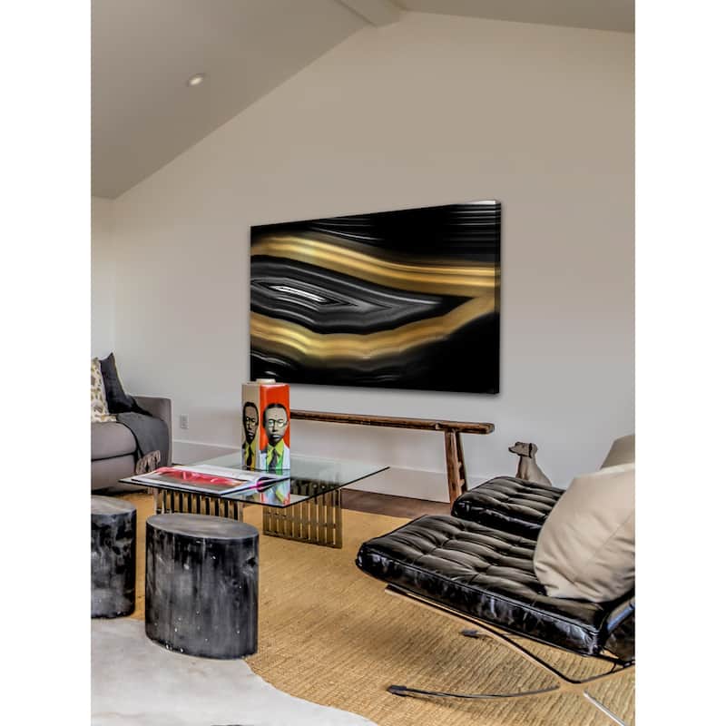 Marmont Hill - 'Gold Wink' Painting Print on Wrapped Canvas - Multi-Color