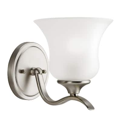 Kichler Lighting Wedgeport Collection 1-light Brushed Nickel Wall Sconce