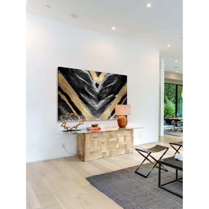 Marmont Hill - 'Golden V' Painting Print on Wrapped Canvas - Multi-Color