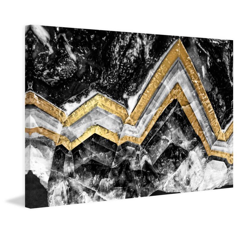 Marmont Hill - 'Gold Bands' Painting Print on Wrapped Canvas - Multi-Color