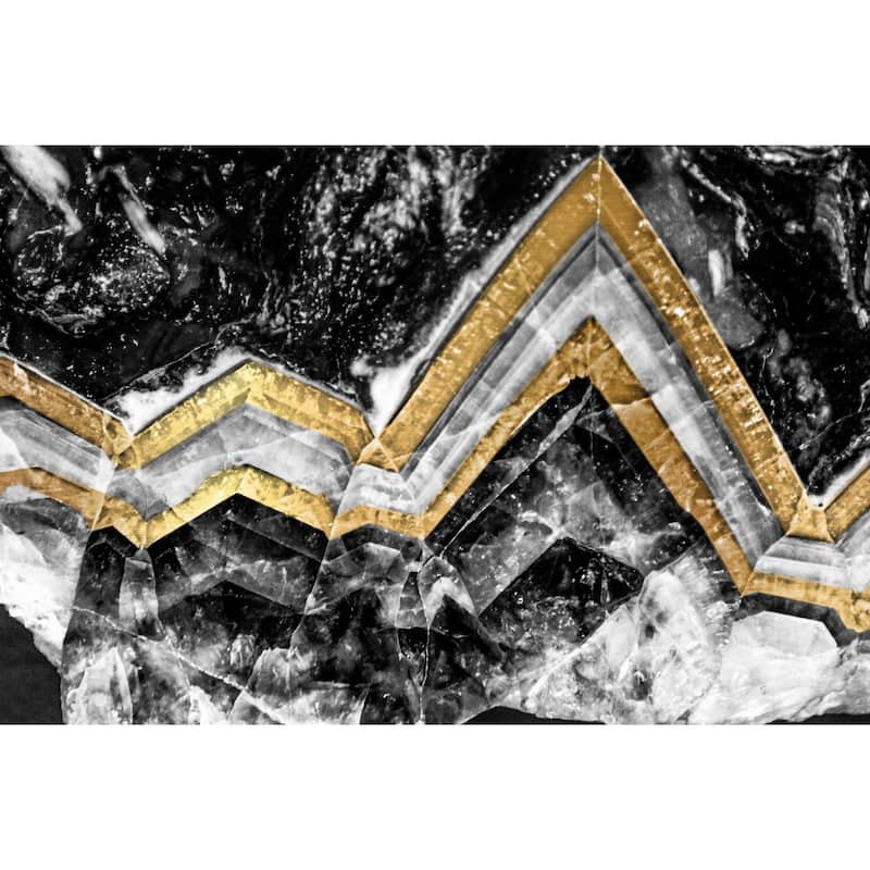 Marmont Hill - 'Gold Bands' Painting Print on Wrapped Canvas - Multi-Color