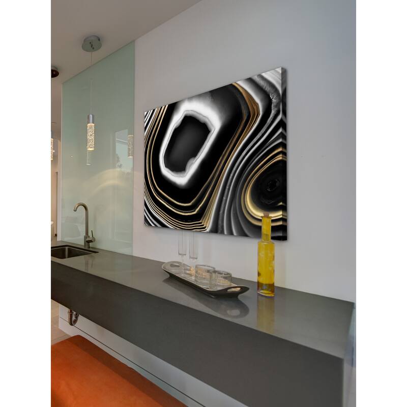 Marmont Hill - 'Gold Layers' Painting Print on Wrapped Canvas - Multi-Color