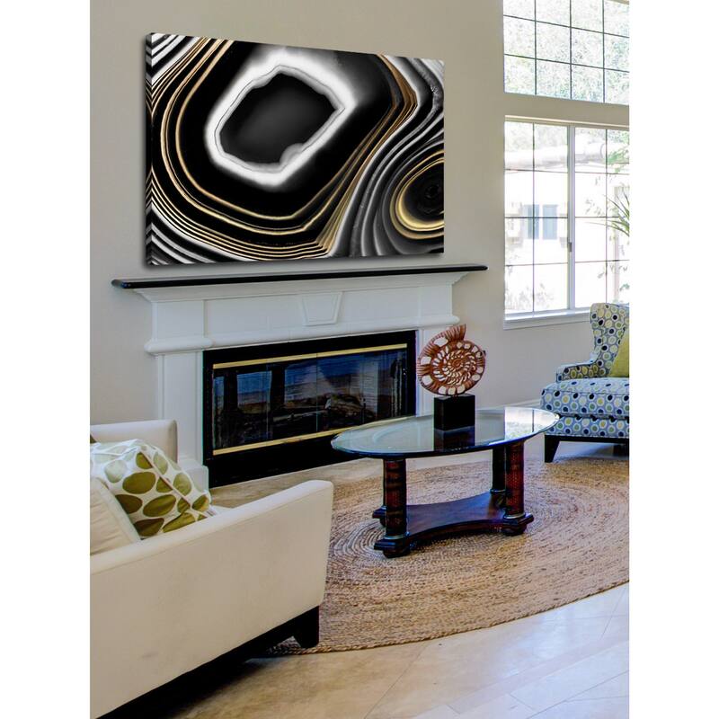 Marmont Hill - 'Gold Layers' Painting Print on Wrapped Canvas - Multi-Color